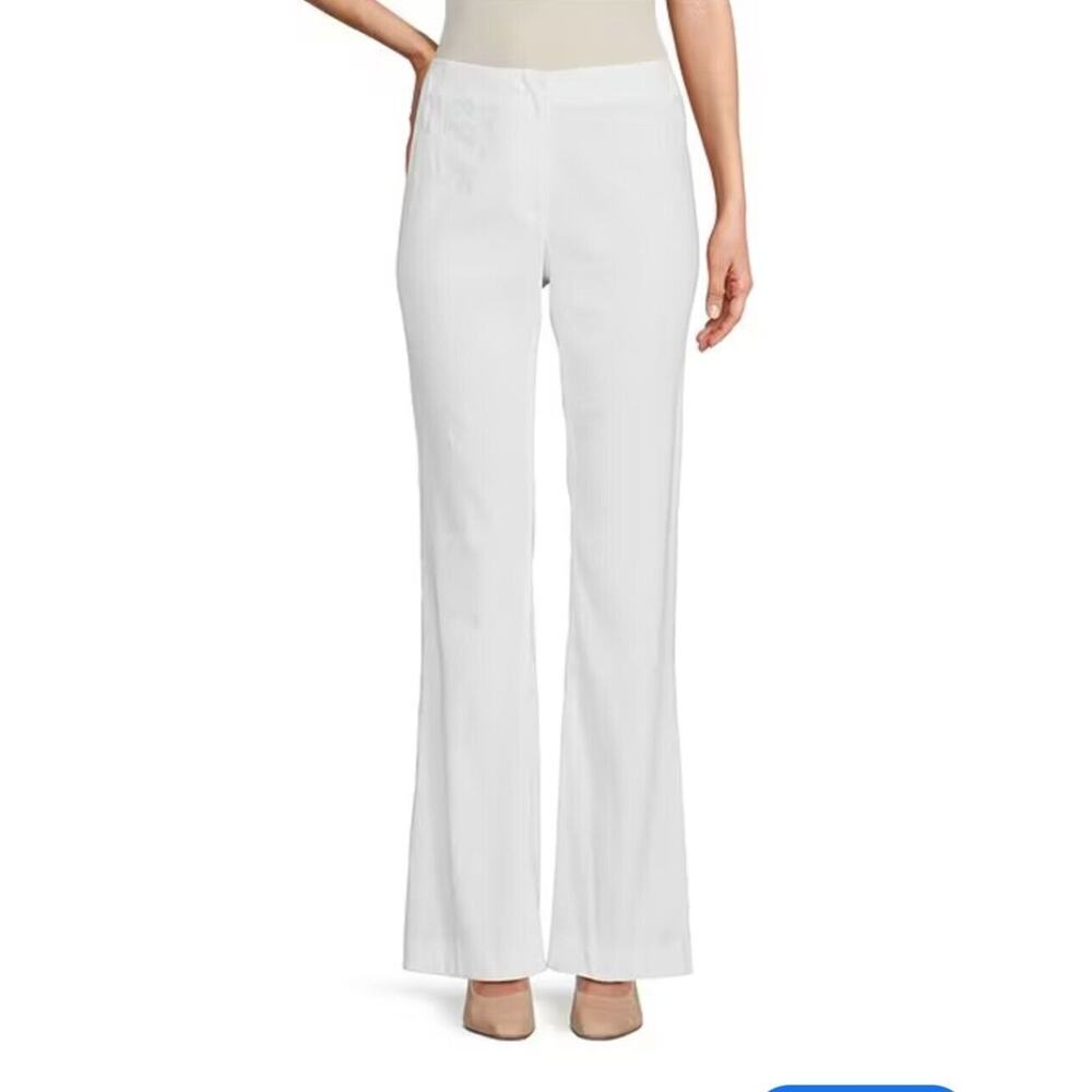Antonio Melani Womens New $119 Linen Blend Ivory Pants Trousers 4 NWT